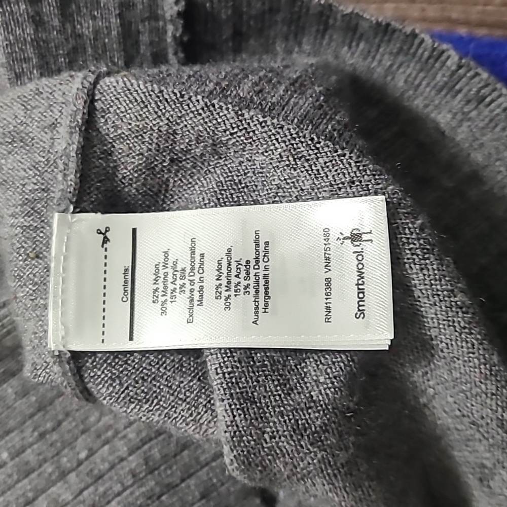 Smartwool Sparwood Crewneck Sweater  Gray Size Large Mens - Picture 5 of 5